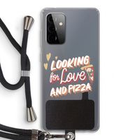 Pizza is the answer: Samsung Galaxy A72 5G Transparant Hoesje met koord