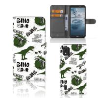 Telefoonhoesje | Met pasjeshouder | voor Nokia C2 2nd Edition Dinosaurus