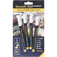 Securit Krijtstiften - 4x stuks - 1-2 mm - krijt - wit
