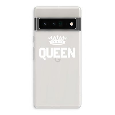 Queen zwart: Google Pixel 6 Pro Transparant Hoesje