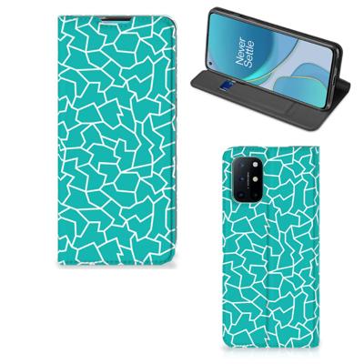 OnePlus 8T | Bookcase | Cracks Blue
