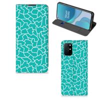 OnePlus 8T | Bookcase | Cracks Blue