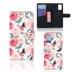 Samsung Galaxy A02s | M02s Hoesje Butterfly Roses