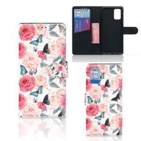 Samsung Galaxy A02s | M02s Hoesje Butterfly Roses - thumbnail