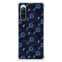 Doorzichtige Silicone Hoesje voor Sony Xperia 10 V Voetbal