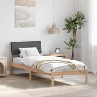 Bedframe Bruin en donkergrijs 80 x 200 cm Massief grenenhout