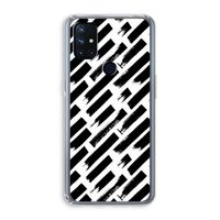 Zwarte vegen: OnePlus Nord N10 5G Transparant Hoesje