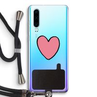 Hartje: Huawei P30 Transparant Hoesje met koord