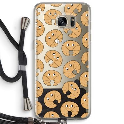Croissant: Samsung Galaxy S7 Edge Transparant Hoesje met koord