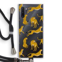Luipaard: Samsung Galaxy Note 10 Plus Transparant Hoesje met koord