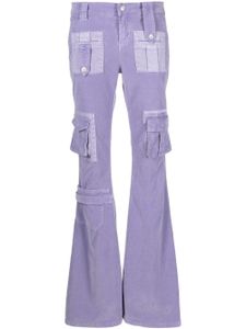 Blumarine pantalon cargo à coupe bootcut - Violet