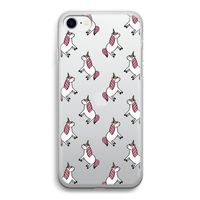 Eenhoorns overal: iPhone SE 2020 Transparant Hoesje