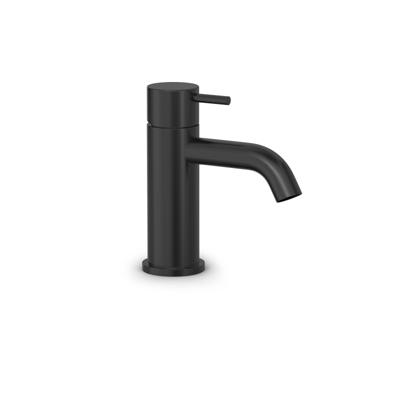 Wastafelmengkraan Hotbath Cobber 1-hendel Gebogen 14.3 cm Geborsteld Zwart PVD