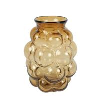 Countryfield Bloemenvaas Bubblegum Large - transparant glas - cognac bruin - D21 x H30 cm - vaas - Vazen