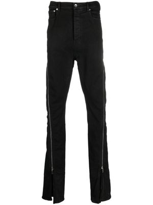 Rick Owens DRKSHDW jean slim à détails de zips - Noir