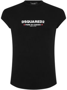 DSQUARED2 t-shirt en coton à logo imprimé - Noir