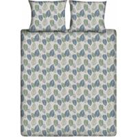 Ten Cate Katoenen Tweepersoons Dekbed Graphic Leaves 200x200/220 cm Blauw/Groen