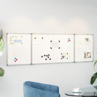 Whiteboard magnetisch inklapbaar 160x50x1,7 cm aluminium - thumbnail