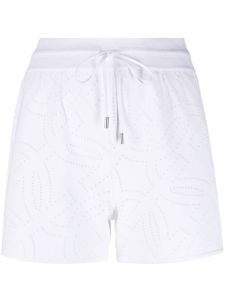 Ferragamo short de sport à lien de resserrage - Blanc