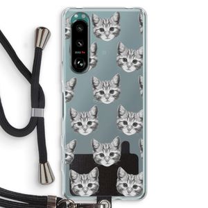 Kitten: Sony Xperia 5 III Transparant Hoesje met koord