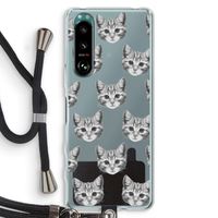 Kitten: Sony Xperia 5 III Transparant Hoesje met koord