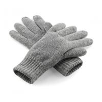 Classic thinsulate gebreide winter handschoenen - grijs - volwassenen - polyacryl - thumbnail