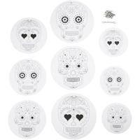 Creativ Company Mobielen met motief, d 12+15+18 cm, 300 gr, wit, 3 set/ 1 doos