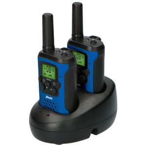 Walkie talkie set 2 stuks,tot 7 kilometer bereik Alecto FR175BW Blauw-Zwart