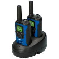 Walkie talkie set 2 stuks,tot 7 kilometer bereik Alecto FR175BW Blauw-Zwart - thumbnail