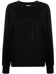 Moncler sweat à logo strassé - Noir