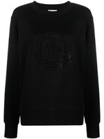 Moncler sweat à logo strassé - Noir - thumbnail