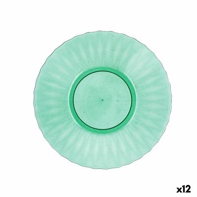 Dinerbord Quid Iris Groen Plastic Ø 19 cm (12 Stuks)