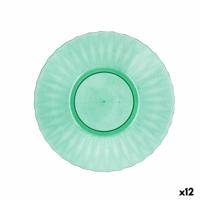 Dinerbord Quid Iris Groen Plastic Ø 19 cm (12 Stuks)