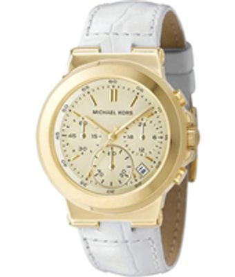 Horlogeband Michael Kors MK5224 Leder Wit 22mm