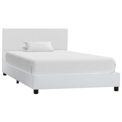 Bedframe kunstleer wit 90x200 cm