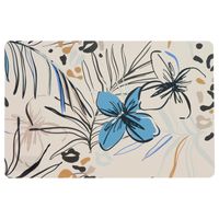 Placemat/onderlegger - 1x - blad/bloem motief - 44 x 28 cm - tafeldecoratie - thumbnail