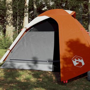 Tent 2-persoons 264x210x125 cm 185T taft grijs en oranje