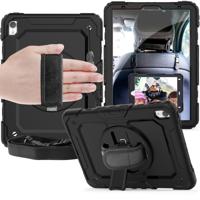 Schokbestendige kleurrijke silicagel + PC beschermende case voor iPad Pro 11 inch (2018) met houder & schouderriem & hand riem & pen slot (zwart)