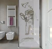 Douchewand sticker astronaut