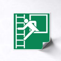 Pictogram Vluchtladder 10x10 cm