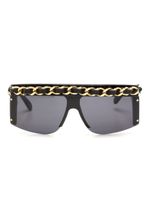 CHANEL Pre-Owned lunettes de soleil couvrantes (1990-2000) - Noir