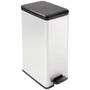 Curver DECO Bin 240640 Afvalbak 40 l (b x h x d) 250 x 610 x 420 mm Zilver, Zwart 1 stuk(s)