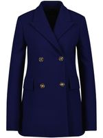 Giambattista Valli blazer croisé à revers pointus - Bleu