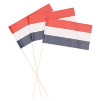 Holland zwaaivlaggetjes - 20x - 39 cm - Feestvlaggetjes Nederlandse vlag - Koningsdag