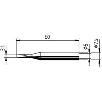 Ersa 0172KD Soldeerpunt Beitelvorm, recht Grootte soldeerpunt 3.10 mm Inhoud: 1 stuk(s)