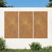 Wanddecoratie tuin 3 st zonontwerp 105x55 cm cortenstaal Wanddecoratie tuin 3 st zonontwerp 105x55 cm cortenstaal