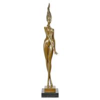 A MODERNIST BRONZE SCULPTURE OF A FEMALE NUDE