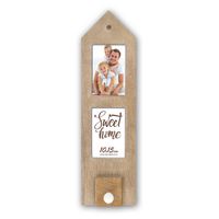 Houten fotolijst met haakje 54 x 15 cm geschikt voor een foto van 10 x 15 cm
