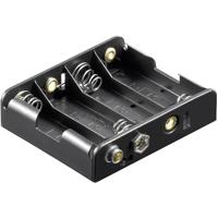 Goobay 81466 Batterijhouder 4 AA (penlite) Drukknopaansluiting (l x b x h) 61.7 x 56.6 x 15.5 mm