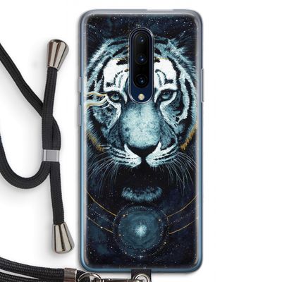 Darkness Tiger: OnePlus 7 Pro Transparant Hoesje met koord